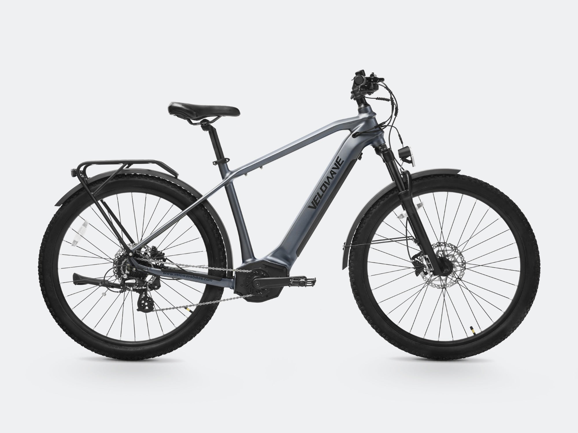Velowave Swift M Mid-Drive Electric Bike - Blue Gray