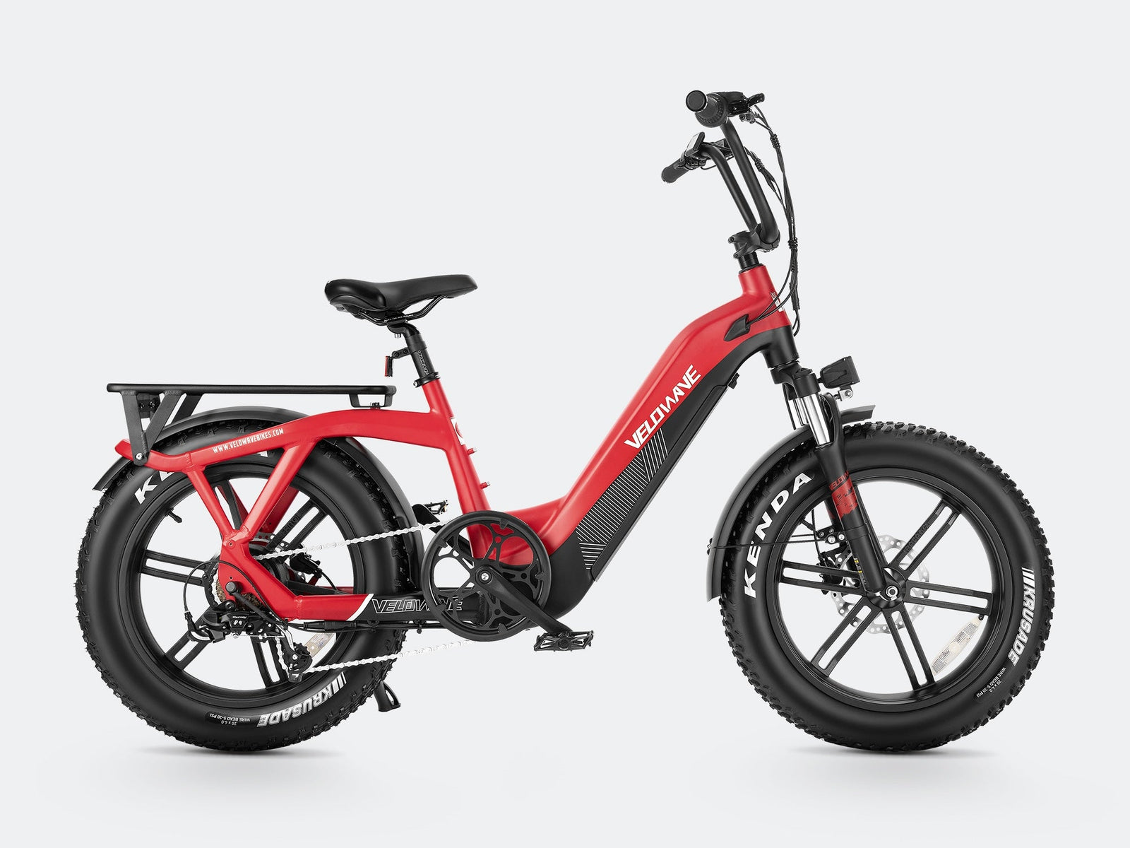 Velowave Pony Compact Step-Thru Electric Bike - Red Black