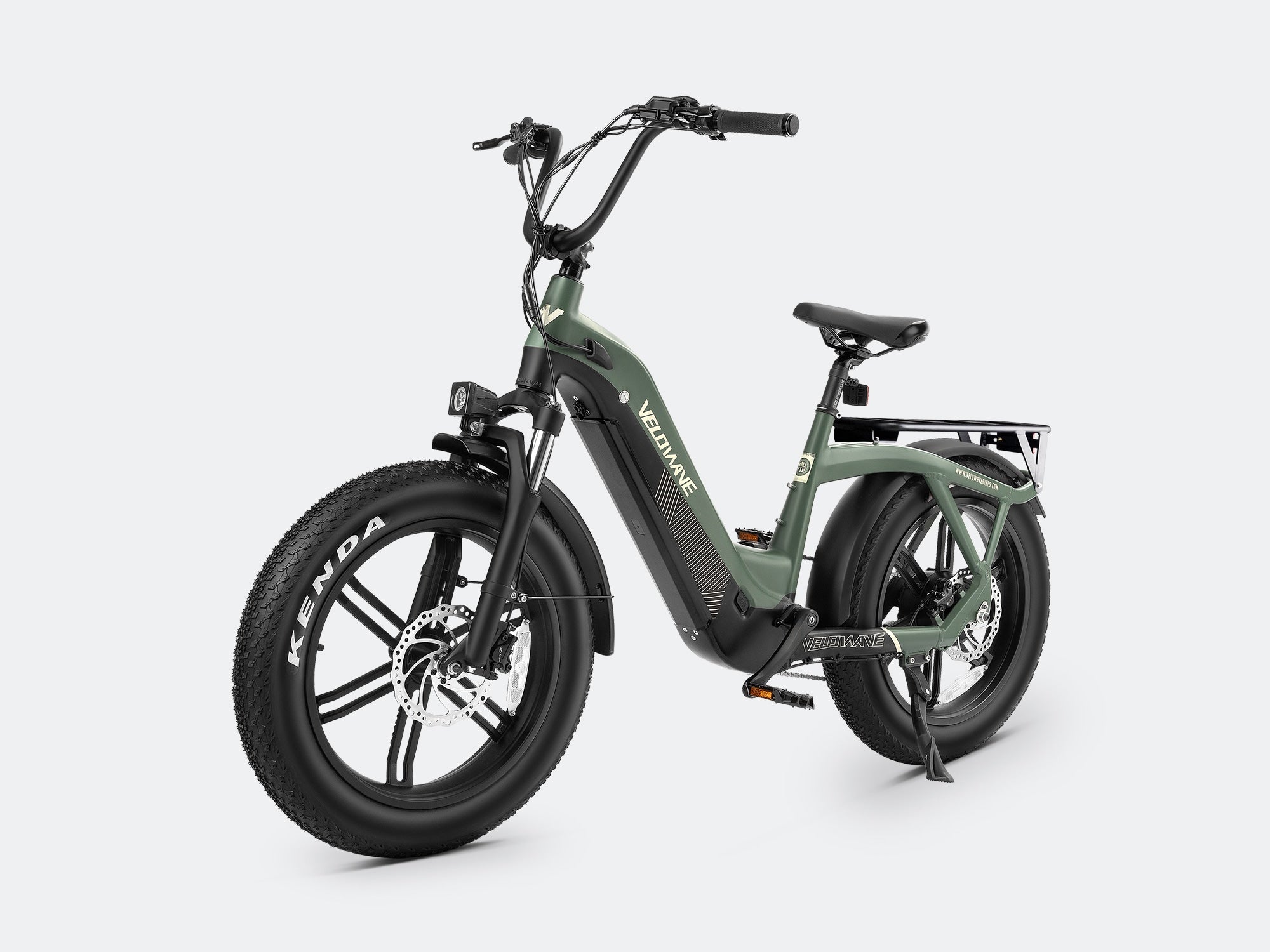 Velowave Pony Compact Step-Thru Electric Bike - Seafoam Green