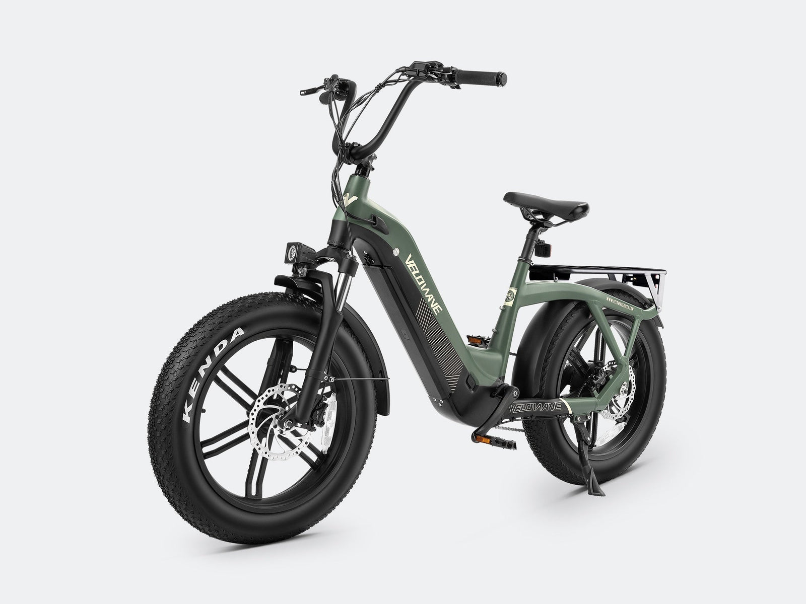 Velowave Pony Compact Step-Thru Electric Bike - Seafoam Green