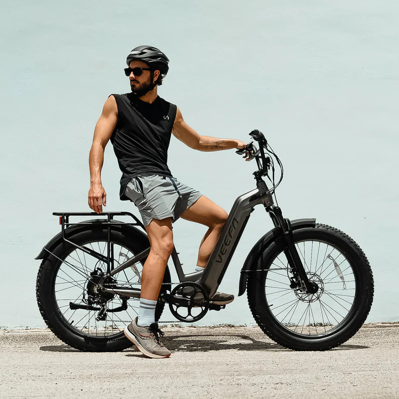 Veefa L1 26'' Step-Thru Fat Tire Electric bike - Dark Gray