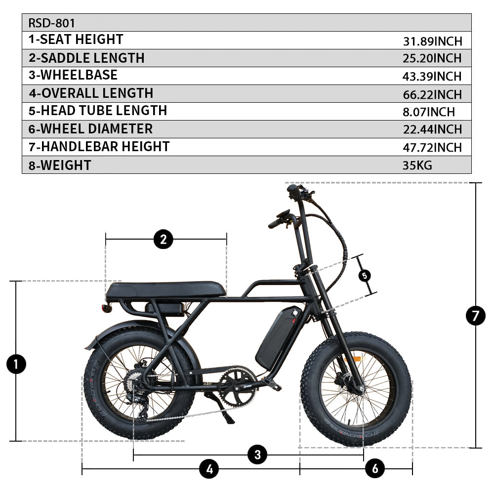Coastal Cruiser Ripper 2 - 48V 750W Moto Style Electric Bike