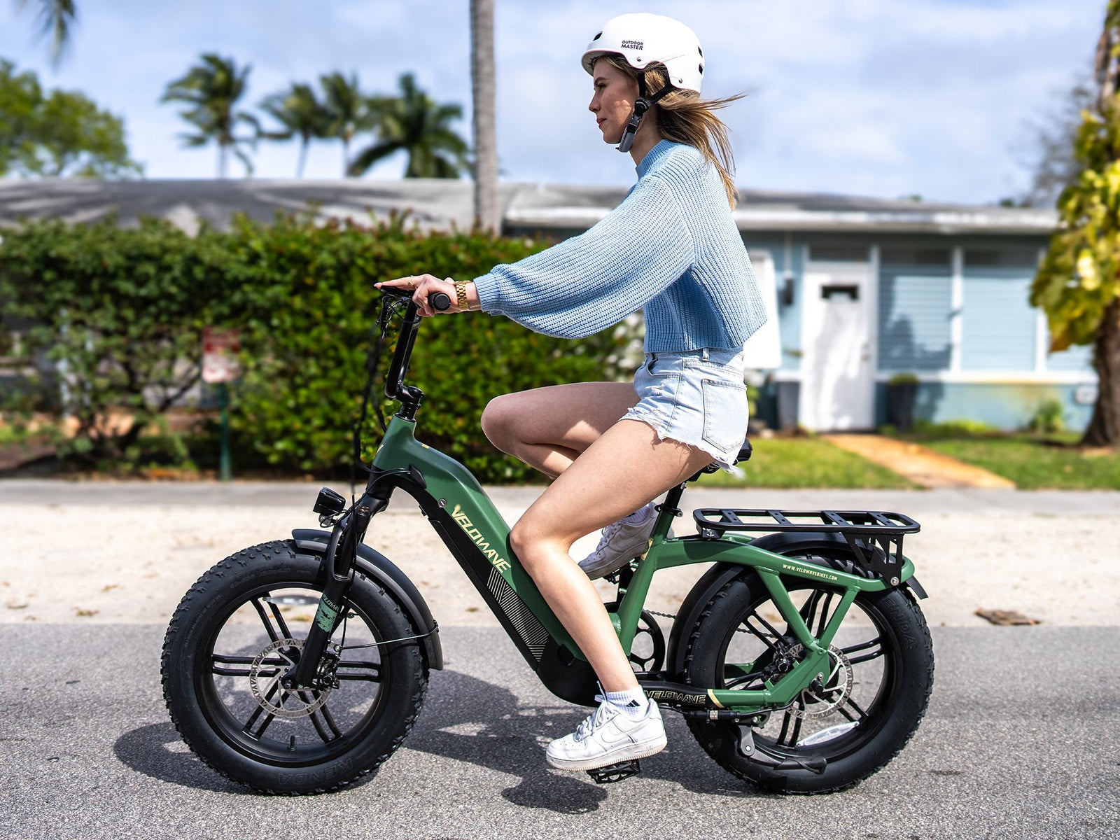 Velowave Pony Compact Step-Thru Electric Bike - Red Black